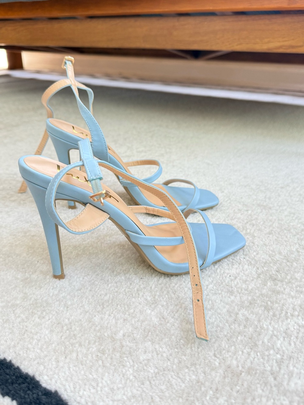 Lulus Light Blue Ankle Strap High Heel Sandals - Women's - Picture 3 of 6